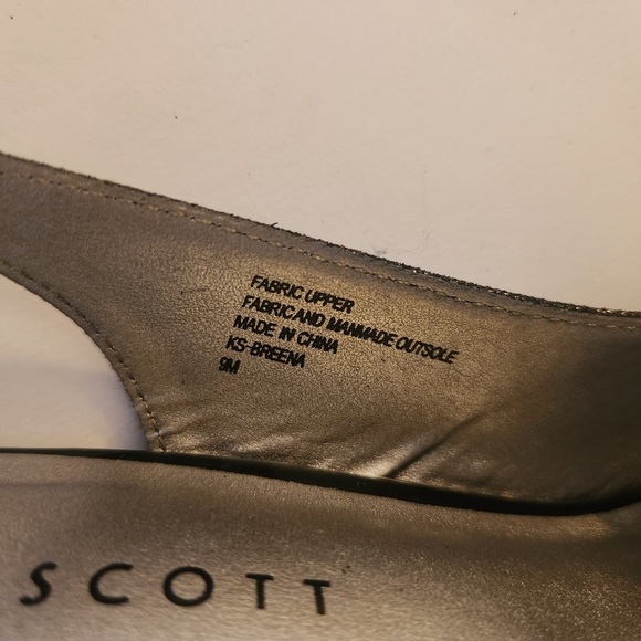 Karen Scott Glitter Black Slingback Heels Size 9 - Picture 8 of 8